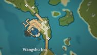 Silk Flower locations near Wangshu Inn (Image via Genshin Impact)